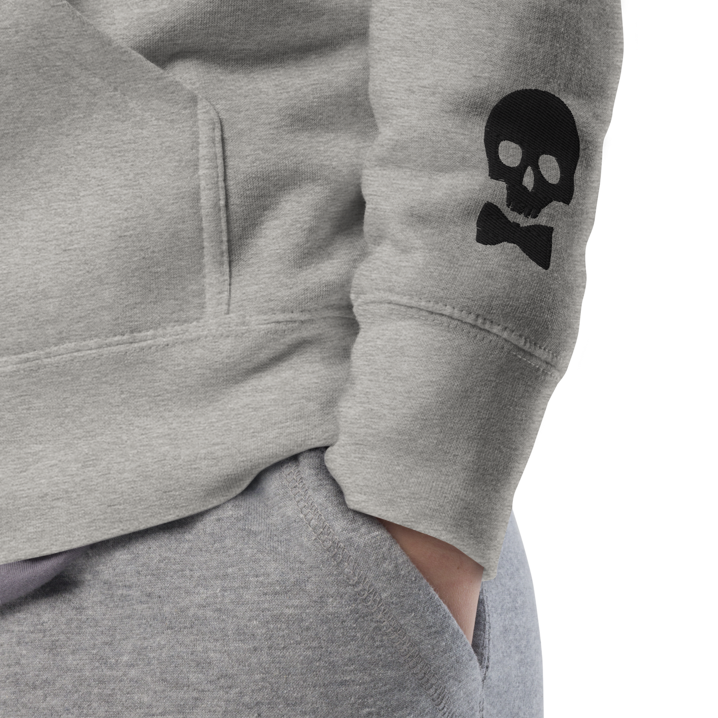 The Classic Foundation Hoodie – Black Mark Full Shadow Back