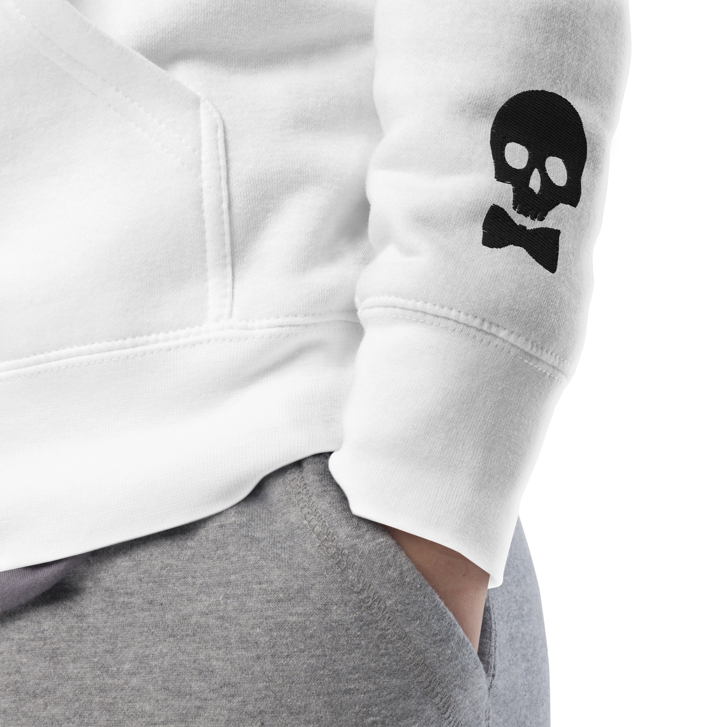 The Classic Foundation Hoodie – Black Mark Full Shadow Back