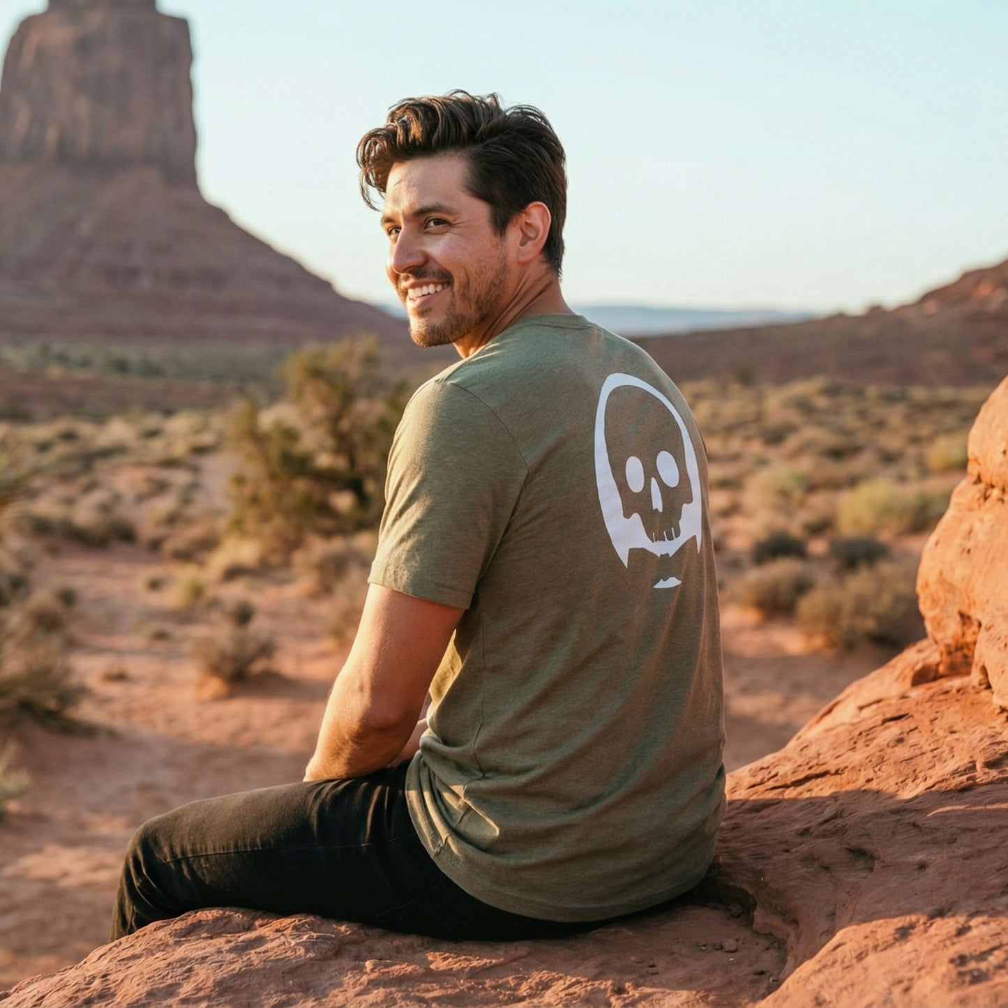 Mens Life Pursuit Tee – White Shadow Back