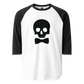 The Classic Pursuit Baseball Shirt – Full Front Black Skull